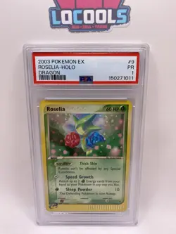 2003 Pokemon EX Dragon #9 Roselia Holo PSA 1 PR - Image 1