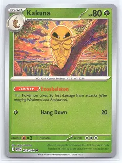 Kakuna 002/086 Common Chaos Rising Pokemon Reverse Holo Near Mint - Image 1
