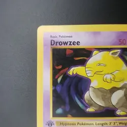 Drowzee 49/102 - 3D 1ST EDITION Shadowless - Base Set - WOTC POKEMON CARD - LP - Image 2