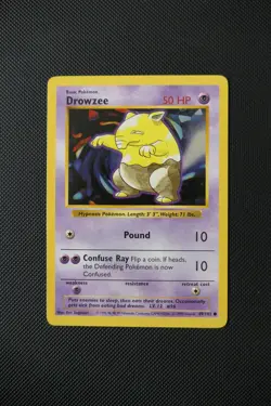 Pokemon Card Shadowless Drowzee Base Set Non Holo Common 49/102 WOTC - Image 1