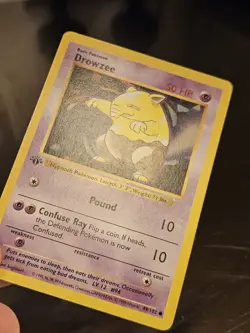 Pokemon Card Drowzee Shadowless 1st Edition Base Set Common 49/102 LP - Image 3