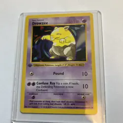 Pokemon Card Drowzee Shadowless 1st Edition Base Set Common 49/102 NM - Image 1