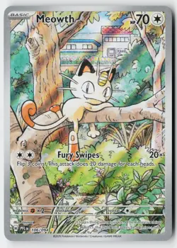 Pokemon Meowth 106/094 Illustration Rare Phantasmal Flames Holo NM - Image 1
