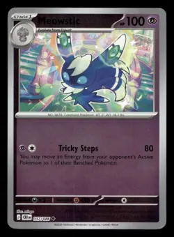 Meowstic 037/086 Chaos Rising Reverse Holo NM/M Pokemon - Image 1