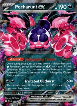 Pecharunt ex 039/064 Double Rare Shrouded Fable Pokemon Holo Near Mint - Image 1