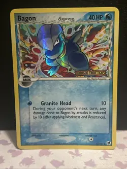 Pokemon Bagon Delta Species 43/101 Dragon Frontiers Reverse Holo English 2006 - Image 1