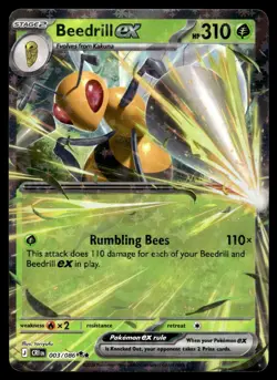 Beedrill ex 003/086 Double Rare Chaos Rising Pokemon Holo Near Mint - Image 1