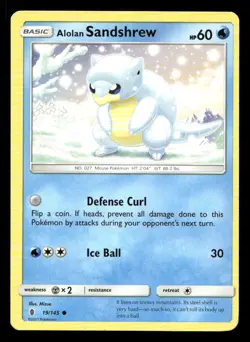 Alolan Sandshrew 19/145 Guardians Rising NM/M Pokemon - Image 1