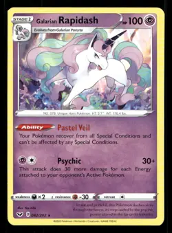 Galarian Rapidash 082/202 Sword & Shield NM/M Pokemon - Image 1