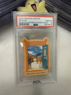 🔥 LABEL ERROR as Pikachu Sticker Pokemon Center Charizard PSA 10 USA SELLER🇺🇸 - Image 2