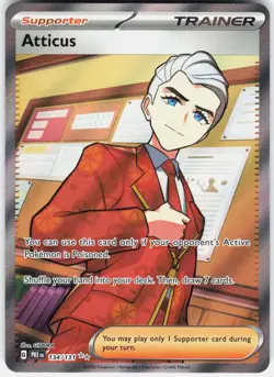 Atticus 134/131 Ultra Rare Prismatic Evolutions Pokemon NM/M - Image 1