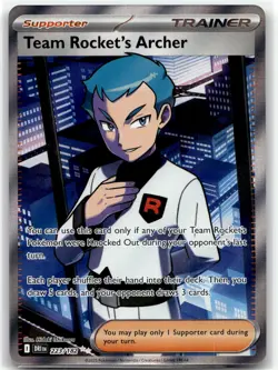Team Rocket's Archer 223/182 Ultra Rare Destined Rivals Pokemon NM/M - Image 1