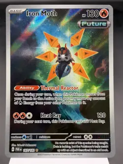 Iron Moth 187/182 - Illustration Rare - Paradox Rift Pokemon Card NM - Image 1