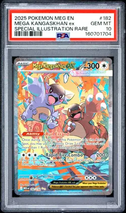 2025 POKEMON MEG EN-MEGA EVOLUTION #182 MEGA KANGASKHAN EX PSA 10 - Image 1