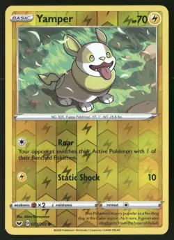 Yamper 073/202 Common Sword & Shield Pokemon Reverse Holo NM - Image 1