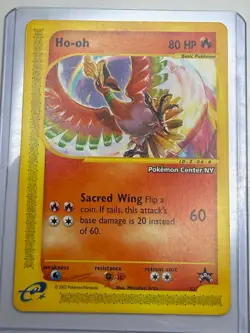 Pokemon Ho-Oh 52 Black Star Promo PCNY Pokemon Center New York 2002 E-Reader(NM) - Image 1