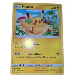 Pokemon TCG Pikachu 30/111 SM Crimson Invasion Basic Lightning English Card - Image 1