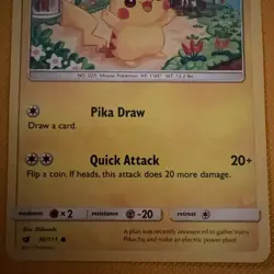 Pokemon TCG Pikachu 30/111 SM Crimson Invasion Basic Lightning English Card - Image 4