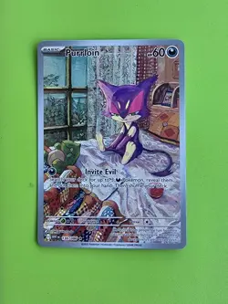Pokemon Purrloin Illustration Rare S&V White Flare 136/086 - Image 1