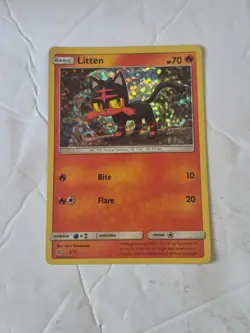 Litten 003/012 Holo Promo McDonald's Promos 2017 Pokemon Holo Lightly Played - Image 1