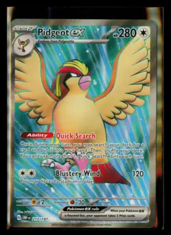 Pokemon Pidgeot ex SV03: Obsidian Flames #217/197 tcg LP - Image 1