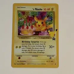 Pokemon Celebrations Birthday Pikachu #24 Black Star Promo Holo NM - Image 1