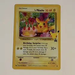 Pokemon Celebrations Birthday Pikachu #24 Black Star Promo Holo NM - Image 2