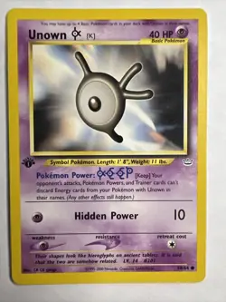 Unown K 58/64 Pokemon Neo Revelation 1st Edition Non Holo - Image 1