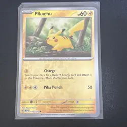 Pikachu 025/165 Reverse Holo NM Pokemon Card Scarlet & Violet 151 - Image 1