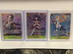 Boa Hancock Nami Nico Robin SR Foil English One Piece TCG Card Near Mint Eb-03 - Image 1