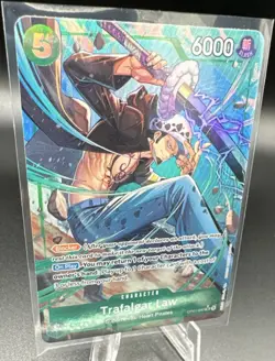 Bandai One Piece Card Game OP01 Trafalgar Law OP01-050 Foil Blocker 6000 HP - Image 1