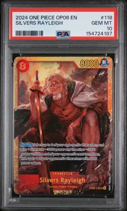 One Piece TCG: Silvers Rayleigh | OP08-118 | PSA 10 - Image 1