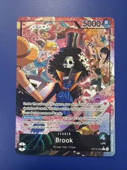 One Piece TCG English OP15-022 Brook Leader Alt Art Parallel - Image 1