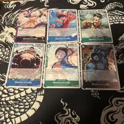 One Piece TCG Luffy Card Lot Of 6 English - Image 1