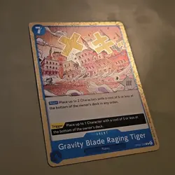 Gravity Blade Raging Tiger OP06-058 Rare One Piece Wings of the Captain NM FOIL - Image 2