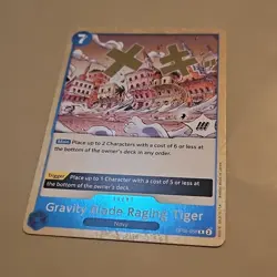 Gravity Blade Raging Tiger OP06-058 Rare One Piece Wings of the Captain NM FOIL - Image 3