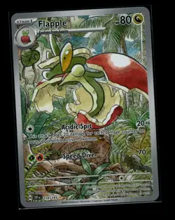 Pokemon TCG Flapple Illustration Rare Card 210/191 SV08 Surging Sparks Holo NM - Image 1