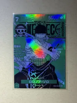 One Piece Anime Roronoa Zoro Magazine Custom Non-Tcg Collectible Card - Image 1