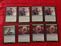 MTG Bloomburrow Black Commons Lot 8 Cards Psychic Whorl Playset BLB - Image 1