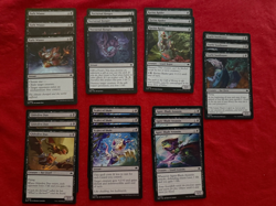MTG Bloomburrow Black Commons Lot 21 Cards 3x Each Lizard Bat BLB - Image 1