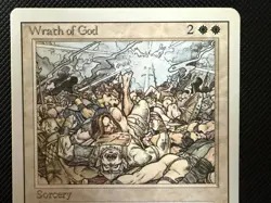 MTG Wrath of God Revised Edition 1994 Vintage Magic Card White Board Wipe MP - Image 4