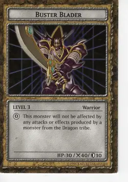 Damaged Yugioh Dungeon Dice Monsters Buster Blader Character Stat Card - Image 1