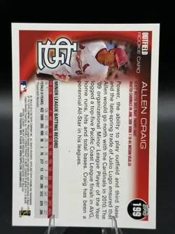 2010 Topps Chrome #199 Allen Craig Rookie Autograph Cardinals Free Ship NM+ - Image 2