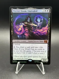 MTG Doctor Doom, Unrivaled (654) Commander: Marvel Super Heroes (MSC) NM Foil - Image 1