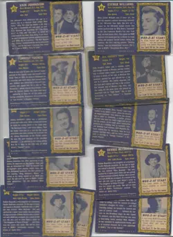 Lot of (15) 1953 Topps Who-Z-At Star Movie Star Trading Cards skelton sheffield - Image 2