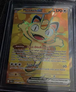 Meowth ex 107/088 Prismatic Evolutions Holo English 170 HP Ultra Rare Full Art - Image 1