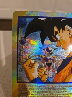 Dragon Ball Super Gold Energy Marker E-77 Foil Textured Card Goku and Frieza - Image 2