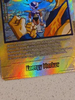 Dragon Ball Super Gold Energy Marker E-77 Foil Textured Card Goku and Frieza - Image 4