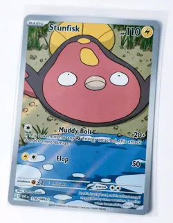 Stunfisk Illustration Holo IR 118/086 White Flare Pokemon Card - Image 2