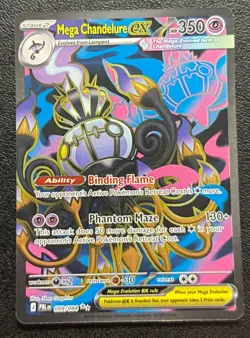 Pokemon card 099/084 Mega Chandelure ex mega evolution Pitch Black NM - Image 1